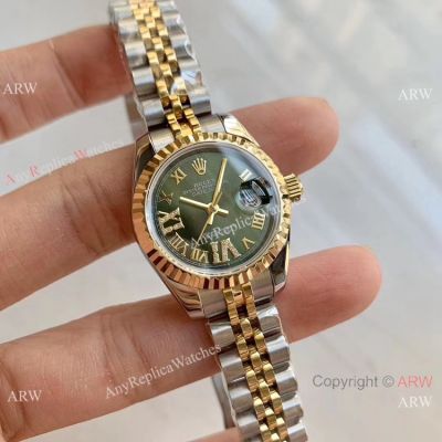 Rolex Datejust Two Tone Jubilee Green Dial 26mm Watch Rolex 16233 Fake Watch